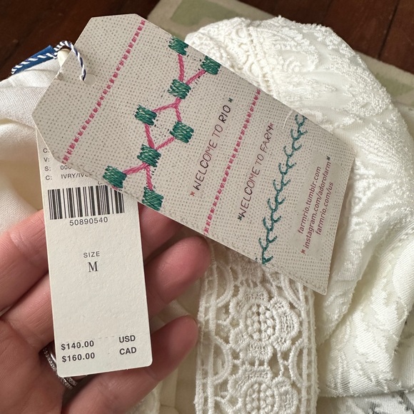 FARM Rio White Lace Midi Skirt - Picture 2 of 7